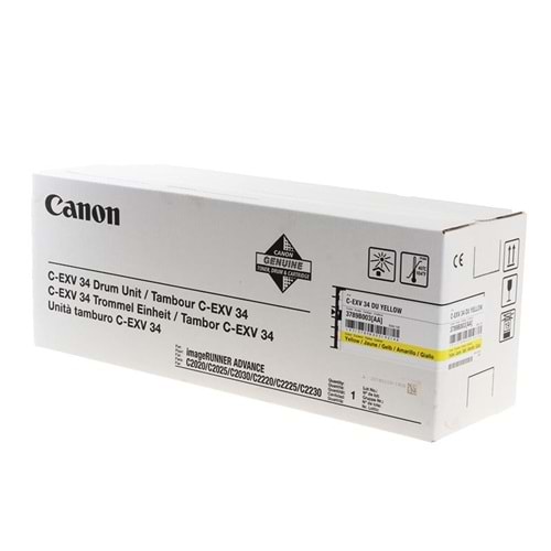 CANON EXV-34Y IRC 2020/2030/2225/2230 SARI DRUM ÜNİTESİ ORJİNAL 36.000 SAYFA 3789B003