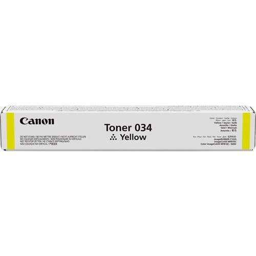 CANON 034Y IR-C1225/MF810/820 SARI TONER ORJİNAL 7.300 SAYFA 9451B001