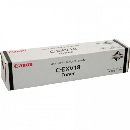 CANON EXV-18 IR-1018/1022/1023/1024/1020/1025 SİYAH TONER ORJİNAL 8.400 SAYFA 0386B002