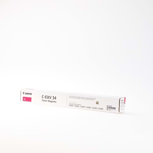 CANON C-EXV-34M IR-C2020/2030/2225/2230 KIRMIZI TONER ORJİNAL 19.000 SAYFA 3784B002