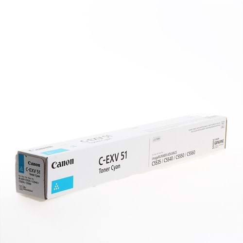 CANON GPR55/EXV-51C 5535/5540/5550/5560 MAVİ TONER ORJİNAL 60.000 SAYFA 0482C002