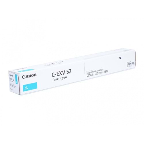 CANON C-EXV-52C IR-7565/7570/7580/7700/7765/7770/7780 MAVİ TONER ORJİNAL 66.500 SAYFA 0999C002