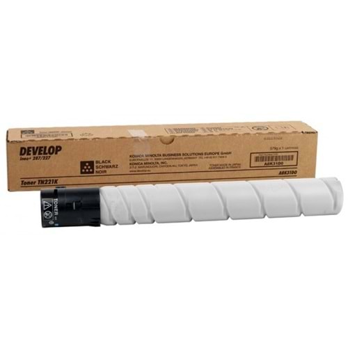 DEVELOP TN-221K +227/287 SİYAH TONER ORJİNAL 24.000 SAYFA A8K31D0
