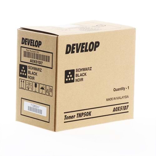 DEVELOP TNP-50K INEO +3100P SİYAH TONER ORJİNAL 5.000 SAYFA A0X51D7