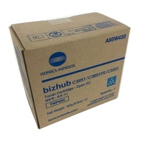 KONICA MINOLTA TNP-49C C3351/3851 MAVİ TONER ORJİNAL 12.000 SAYFA A95W450