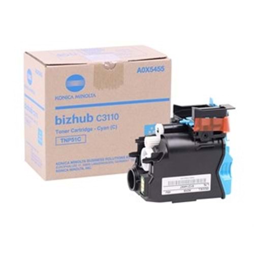 KONICA MINOLTA TNP-51C C3110 MAVİ TONER ORJİNAL 5.000 SAYFA A0X5455