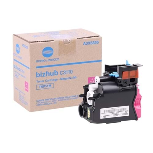 KONICA MINOLTA TNP-51M C3110 KIRMIZI TONER ORJİNAL 5.000 SAYFA A0X5355