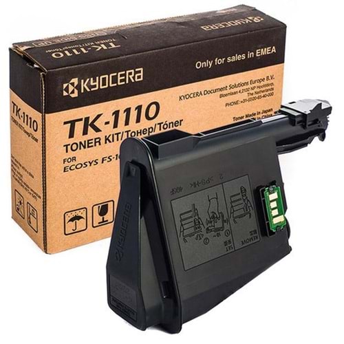 KYOCERA TK-1110 FS1020/1040/1060/1120Mfp SİYAH TONER ORJİNAL 2.500 SAYFA 1T02M50NXV