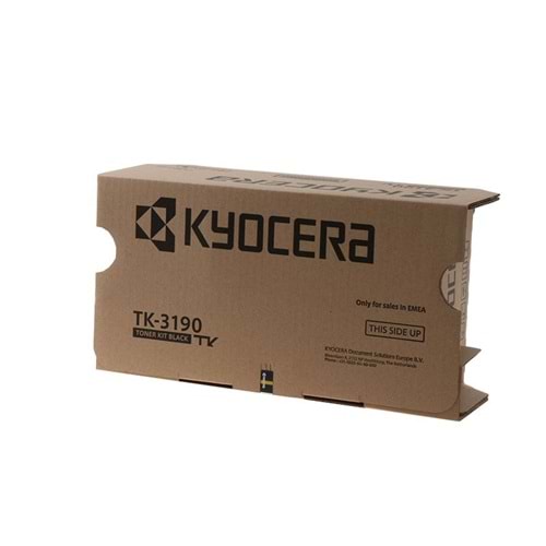 KYOCERA TK-3190 P3145/3150/3155/3160 SİYAH TONER ORJİNAL 25.000 SAYFA 1T02T60NL1