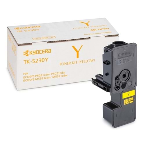 KYOCERA TK-5230Y P5021/M5521 SARI TONER ORJİNAL 2.200 SAYFA 1T02R9ANL0