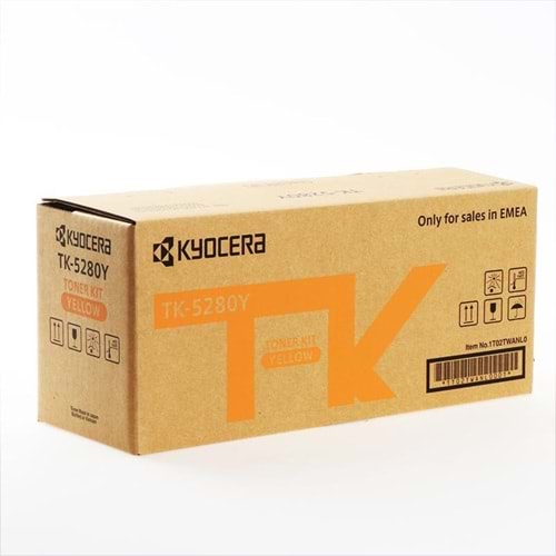 KYOCERA TK-5280 P6235/M6635 SARI TONER ORJİNAL 11.000 SAYFA 1T02TWANL0