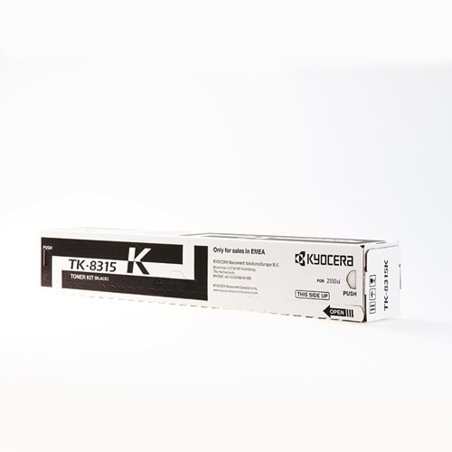KYOCERA TK-8315K TASKALFA 2550ci SİYAH TONER ORJİNAL 12.000 SAYFA 1T02MV0NL0