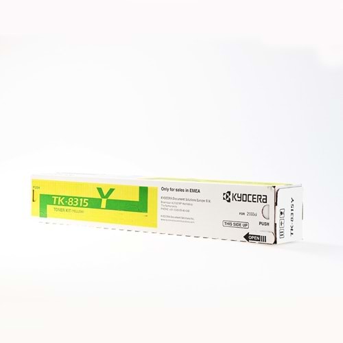 KYOCERA TK-8315Y TASKALFA 2550ci SARI TONER ORJİNAL 6.000 SAYFA 1T02MVANL0