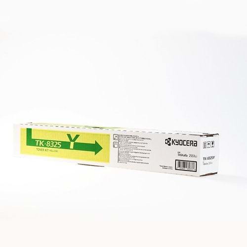 KYOCERA TK-8325Y TASKALFA 2551ci SARI TONER ORJİNAL 12.000 SAYFA 1T02NPANL0