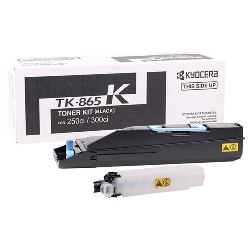 KYOCERA TK-865K TASKALFA 250/300ci SİYAH TONER ORJİNAL 20.000 SAYFA 1T02JZ0EU0