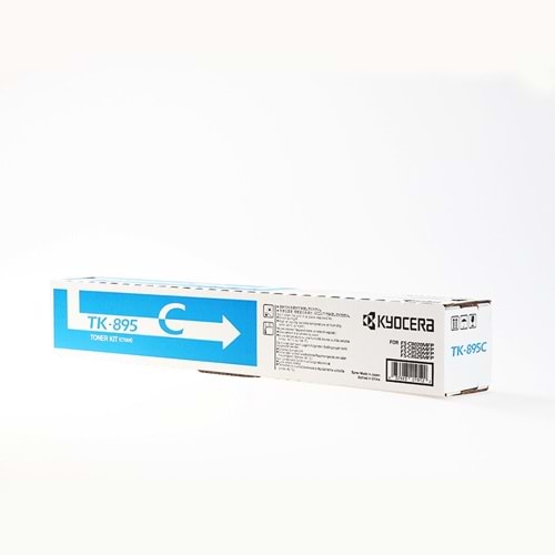 KYOCERA TK-895C FS-C8020/8025/8520/8525 MAVİ TONER ORJİNAL 6.000 SAYFA 1T02K0CNL0