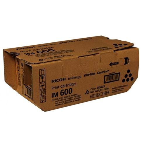 RICOH 418478 IM550/600/P800/801 SİYAH TONER ORJİNAL 25.500 SAYFA
