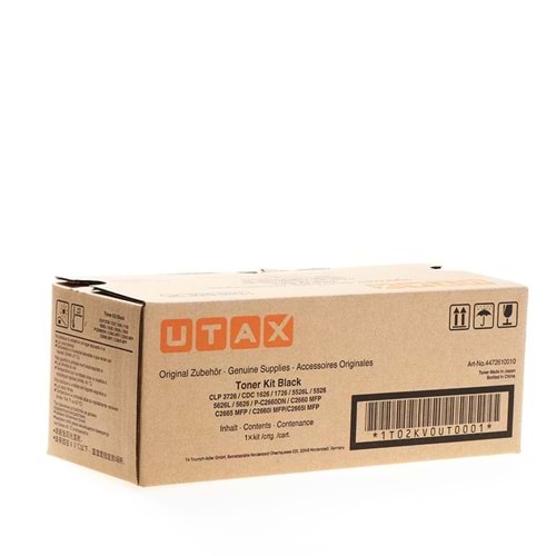 UTAX 3726/1626/1726/5526/5626/2660/2726/2626 SİYAH TONER ORJİNAL 7.000 SAYFA 4472610010