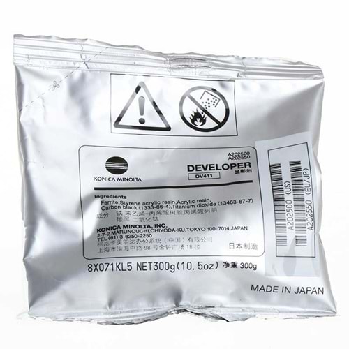 KONICA MINOLTA DV-411 223/283/363/423 DEVELOPER ORJİNAL 80.000 SAYFA A202550