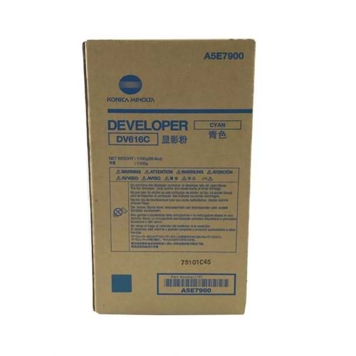 KONICA MINOLTA DV-616C PRESS C1085 / C1100 MAVİ DEVELOPER ORJİNAL 850.000 SAYFA A5E7900