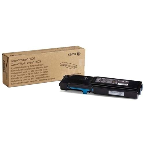XEROX 106R02233 6600/6605 YÜKSEK KAPASİTE MAVİ TONER ORJİNAL 6.000 SAYFA