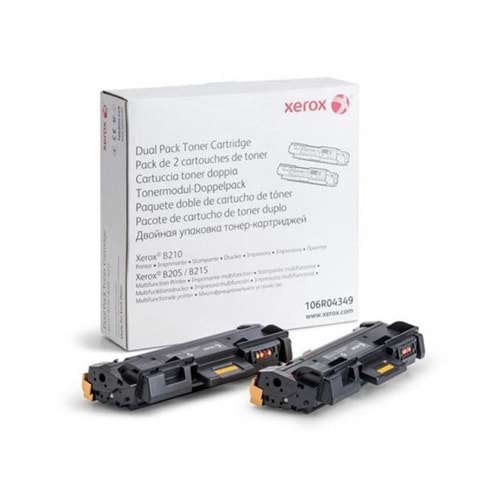 XEROX 106R04349 B210 B205 B215 DUALPACK SİYAH TONER ORJİNAL 2 x 3.000 SAYFA