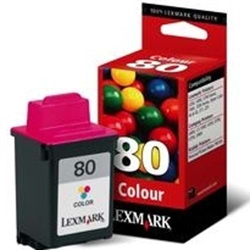 LEXMARK 12A1980 80 Z11/31/3200 RENKLİ KARTUŞ ORJİNAL 275 SAYFA