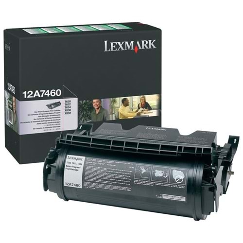 LEXMARK 12A7460 T-X 630/632/634 SİYAH TONER ORJİNAL 5.000 SAYFA