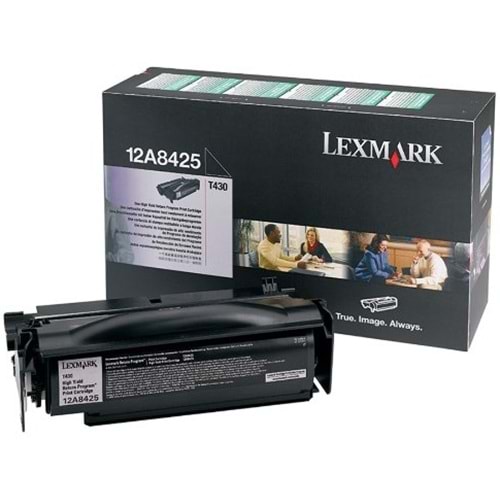 LEXMARK 12A8425 T430 SİYAH TONER ORJİNAL 12.000 SAYFA