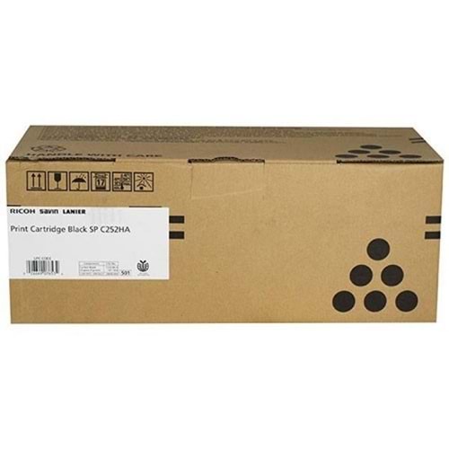 RICOH 407653 SP-C252E 252/262 YÜKSEK KAPASİTE SİYAH TONER ORJİNAL 6.500 SAYFA