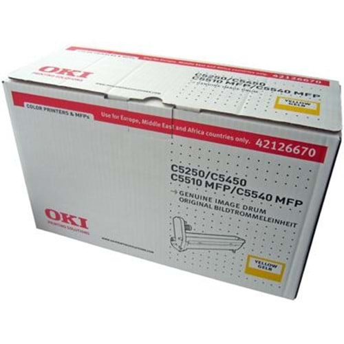 OKI 42126670 C-5510-5250/5450/5540 SARI DRUM ORJİNAL 17.000 SAYFA