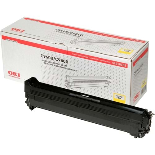 OKI 42918105 C9600/9650/9655/9800/9850 SARI DRUM ORJİNAL 30.000 SAYFA