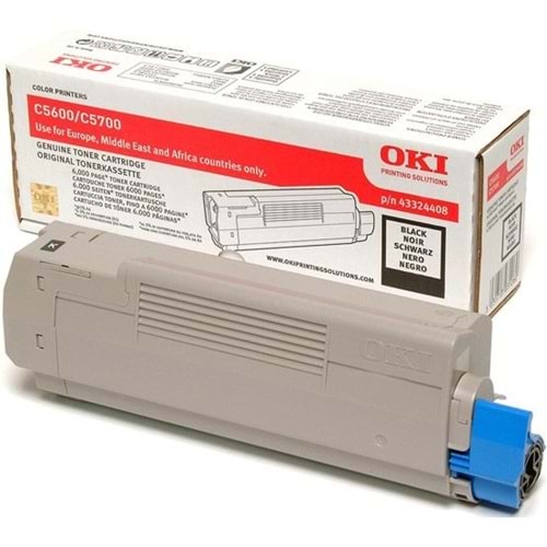 OKI 43324440 C-5600/5700 SİYAH TONER ORJİNAL 6.000 SAYFA