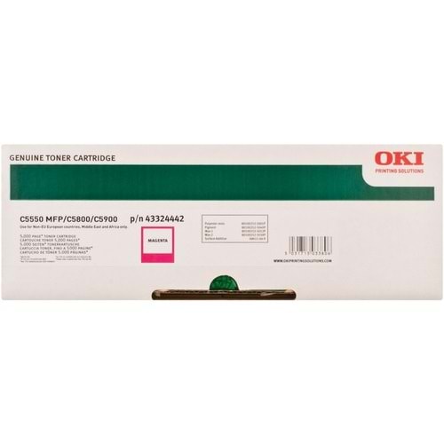 OKI 43324442 C5800/5900/5550 KIRMIZI TONER ORJİNAL 5.000 SAYFA