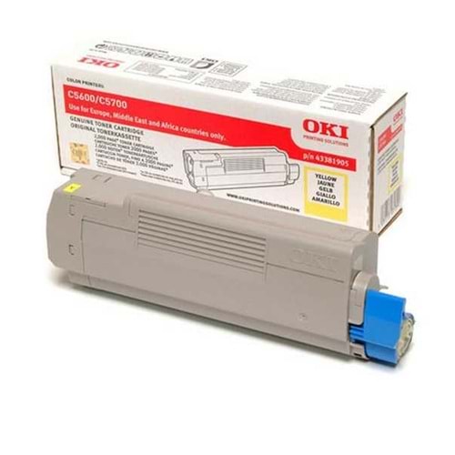 OKI 43381921 C-5600/5700 SARI TONER ORJİNAL 2.000 SAYFA