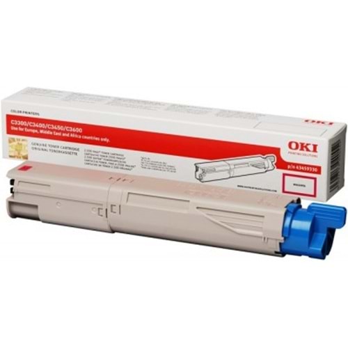 OKI 43459346 C3300/3400/3450/3600 KIRMIZI TONER ORJİNAL 2.500 SAYFA