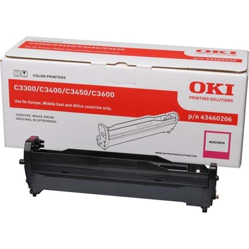 OKI 43460206 C-3300/3400/3450/3600 KIRMIZI DRUM ORJİNAL 15.000 SAYFA