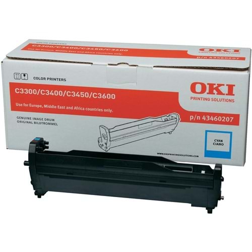 OKI 43460207 C-3300/3400/3450/3600 MAVİ DRUM ORJİNAL 15.000 SAYFA