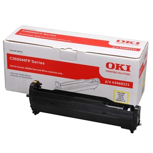 OKI 43460221 C-3500/3520/3530/MC350/360 SARI DRUM ORJİNAL 15K SYF