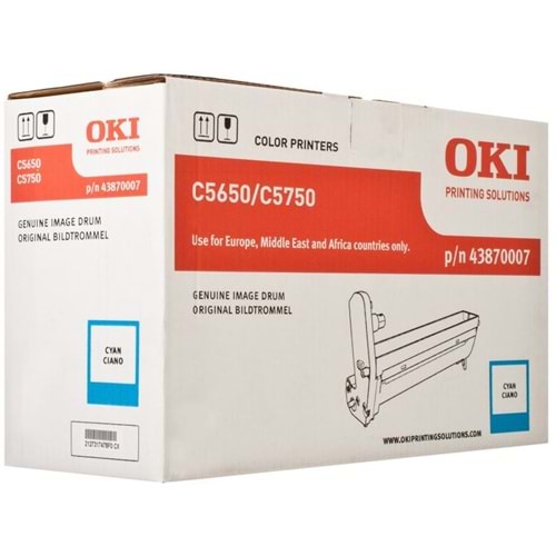 OKI 43870007 C5650/5750 MAVİ DRUM ÜNİTESİ ORJİNAL 20.000 SAYFA
