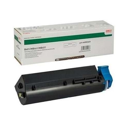 OKI 44992403 B401/MB441/451 SİYAH TONER ORJİNAL 1.500 SAYFA