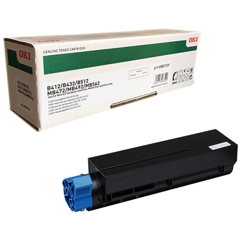 OKI 45807120 B412/432/512/MB472/492 SİYAH TONER ORJİNAL 7.000 SAYFA