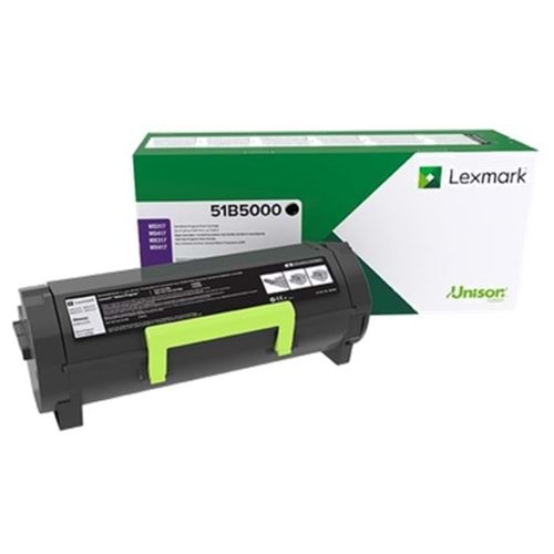 LEXMARK 51B5000 MS-MX 317/417/517/617 SİYAH TONER ORJİNAL 2.500 SAYFA