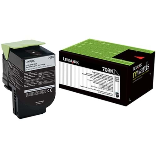 LEXMARK 70C80K0 (708K) CS310/CS410/CS510 SİYAH TONER ORJİNAL 1.000 SAYFA
