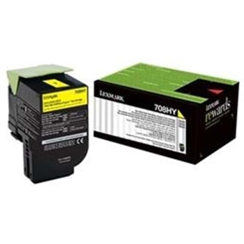 LEXMARK 70C8HY0 CS310/C410/C510 SARI TONER ORJİNAL 3.000 SAYFA