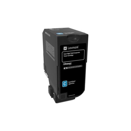 LEXMARK 74C5HCE CS725 MAVİ TONER ORJNAL 12.000 SAYFA