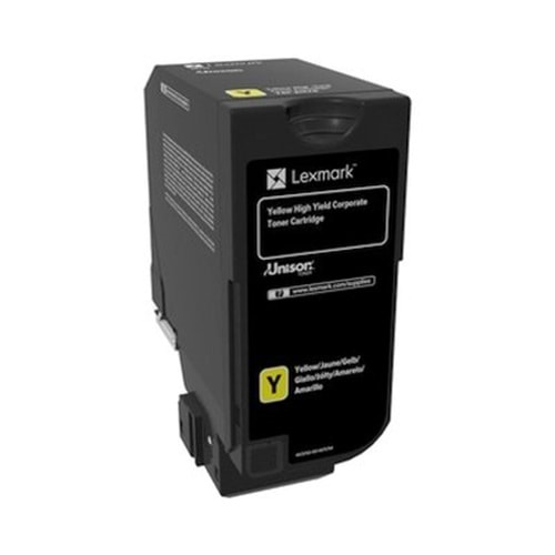 LEXMARK 74C5HYE CS725 SARI TONER ORJİNAL 12.000 SAYFA