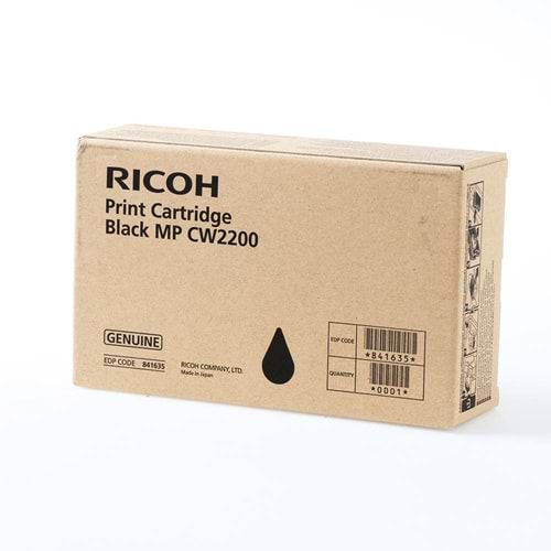 RICOH MPCW2200/2201 SİYAH MÜREKKEP KARTUŞ ORJİNAL 841635