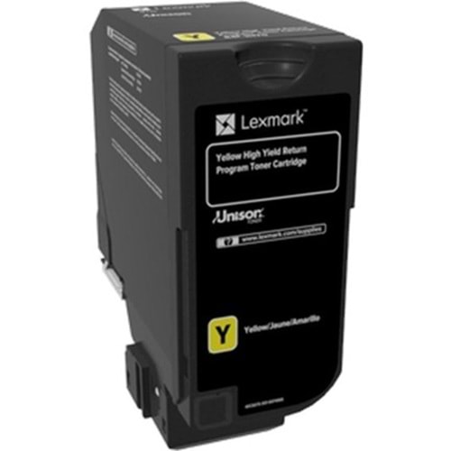 LEXMARK 84C5HYE CX725 SARI TONER ORJİNAL 16.000 SAYFA