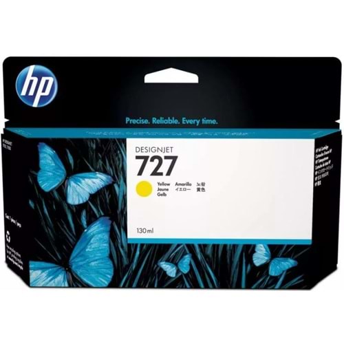 HP B3P21A 727 T920/T1500/T1530/T2500/T2530 130ML SARI KARTUŞ ORJ